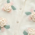 thumbnail image 6 of CSCHome Knit Crochet Button Closure Cardigan Tops Coat Outwear for Toddler Baby Girl Cardigan Long Sleev, 6 of 8