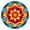 Rainbow Tie Dye, variant on Colorful Tie Dye Mandala Pattern Round Fitted Tablecloth with Elastic Edge,Dining Table Cover Waterproof,Outdoor Round Tablecloth for Camping,Dining,Indoor and Outdoor