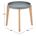 thumbnail image 6 of SAFAVIEH Charlen Outdoor Patio Round Side Table, Natural/Grey, 6 of 8