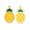 Golden, variant on 10pcs Alloy Epoxy Resin Pineapple Pendants Mini Cute Fruit Charms 27.5x16.5mm-Golden