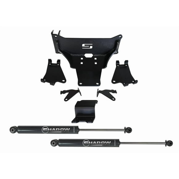 Superlift Steering Stabilizer 92751 Dual; Steel; With Brackets/Hardware; Set Of 2