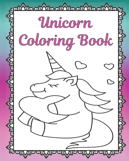 Unicorn Coloring Book  Unicorn Coloring Pages   Adult ...