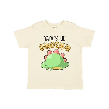 

Inktastic Yaya s Lil Dinosaur with Cute Stegosaurus Gift Toddler Boy or Toddler Girl T-Shirt