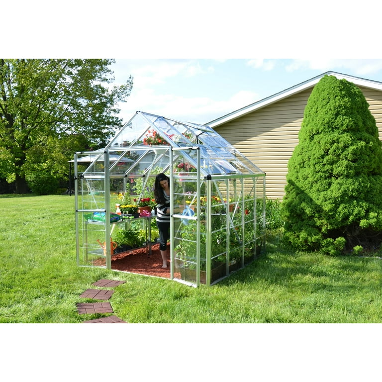 Palram - Canopia Snap & Grow 8' x 8' Polycarbonate/Aluminum Walk