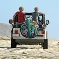 thumbnail image 6 of Spare Tire Cover 13inch Watercolor Cactus Summer Wheel Tire Covers for Travel Trailers Protectors Weatherproof Dust-Proof Cacti Succulent Flowers for Travel Trailer Camper Truck SUV Camper, 6 of 8