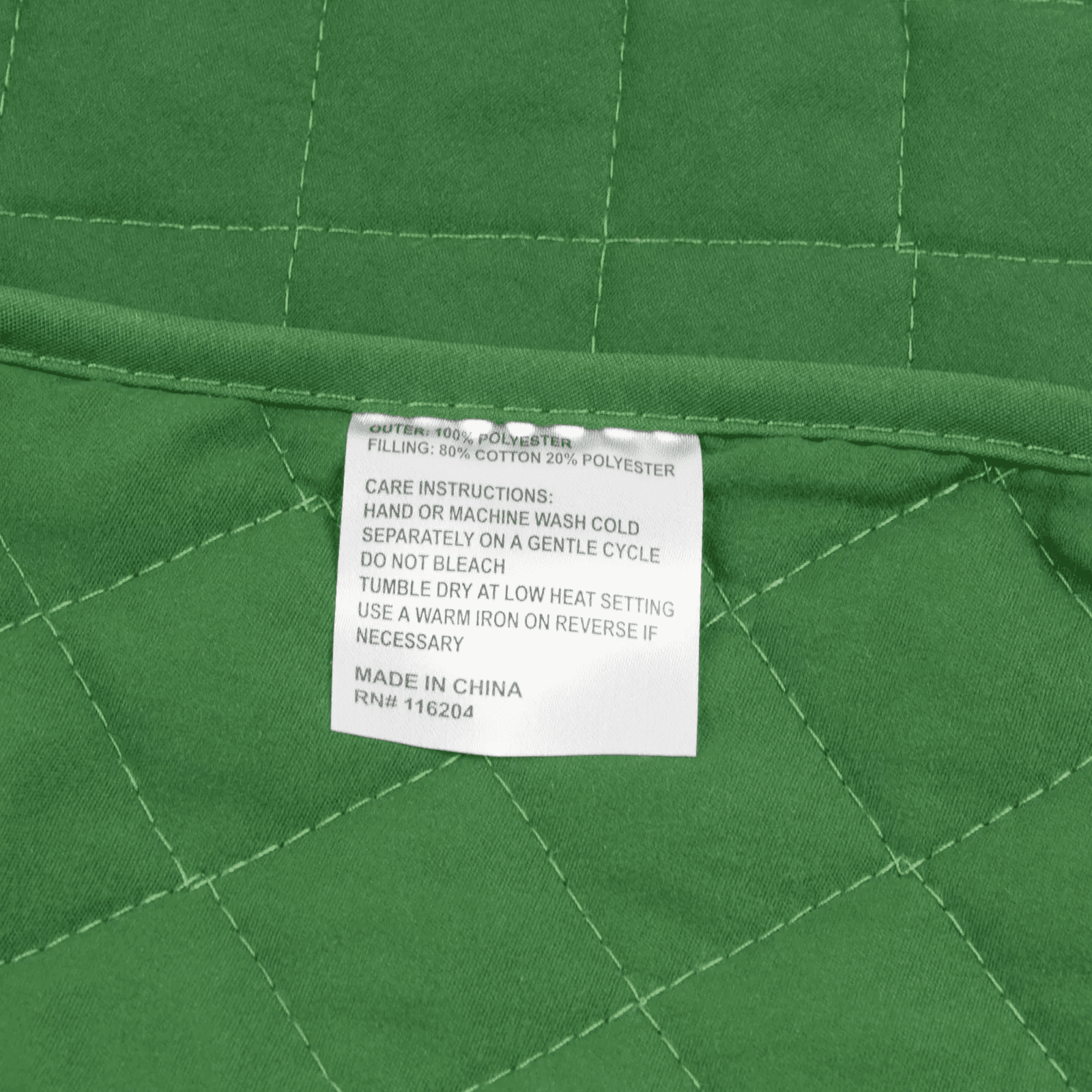 Quilted Hunter Green 5-Piece Placemat Set