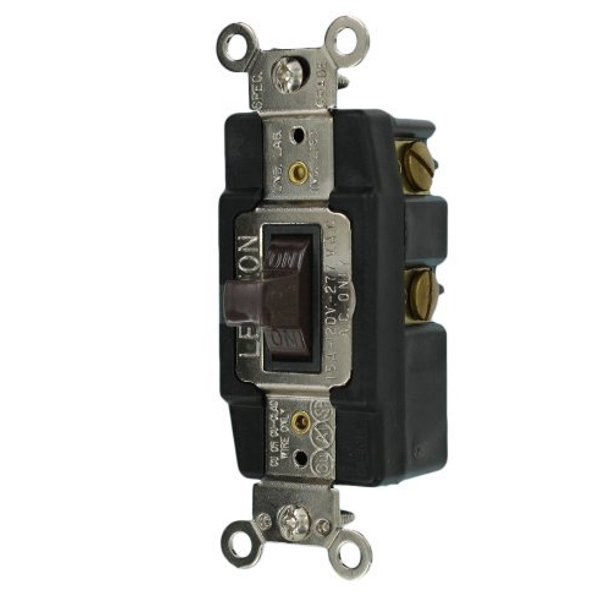 Leviton 1256 Brown Single Pole Double Throw Momentary Toggle Switch 15a