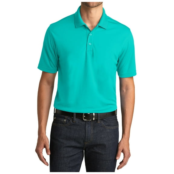 Yellow Rooster Men's Dry Zone UV Micro Mesh Polo Aquamarine XS