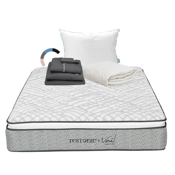 Colchon Vail Matrimonial+Almohada Royal+Protector Ultra+Sabanas Royal