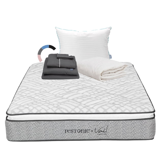 Colchon Vail Matrimonial+Almohada Royal+Protector Ultra+Sabanas Royal