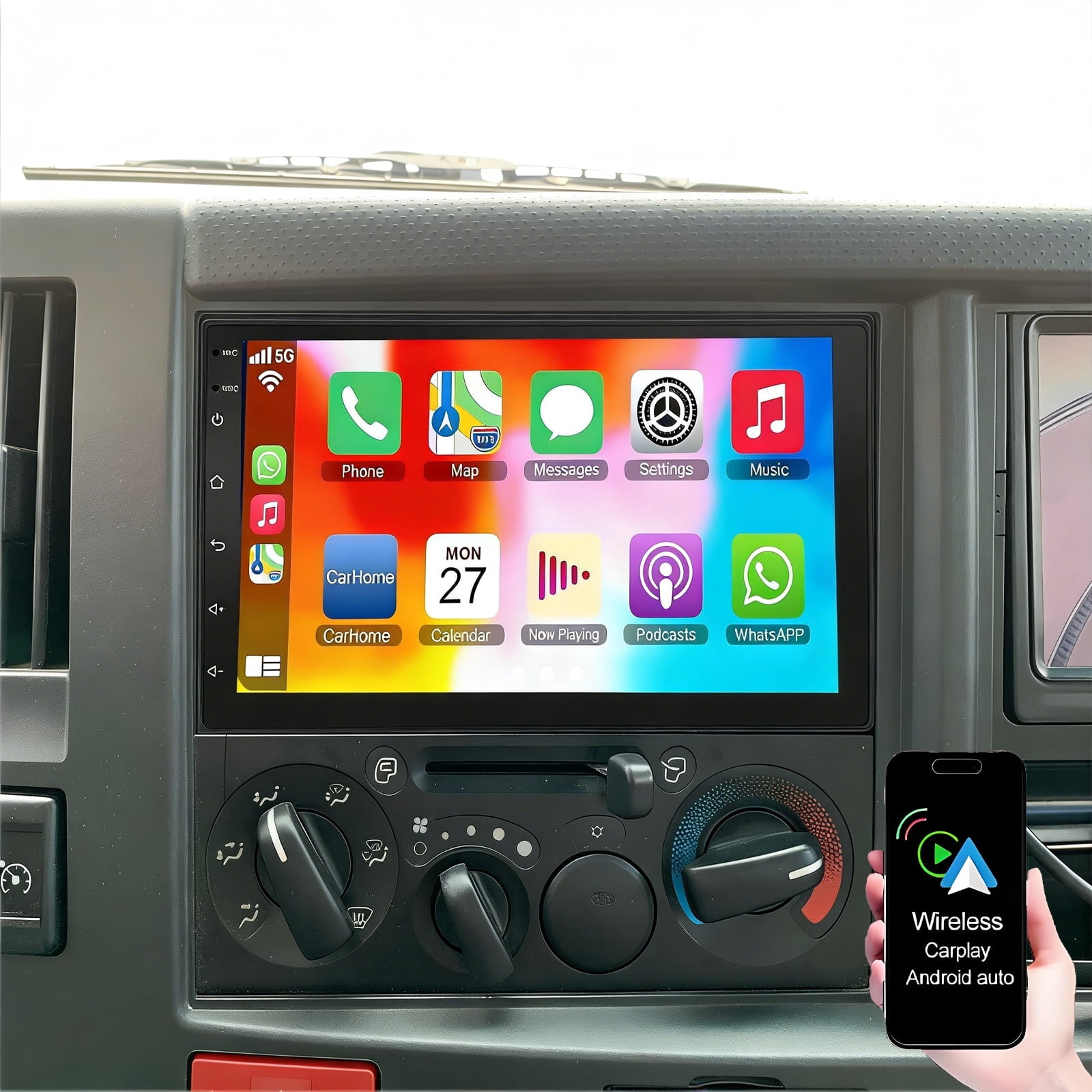 Binize CarPlay AI Box, Android 9.0, Wireless CarPlay & Android