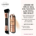 thumbnail image 5 of LUMINESS Silk Airbrush Spray Foundation & Buffing Brush Kit – Full Coverage Foundation & Dual-Sided Buffing Brush - Buildable Coverage, Anti-Aging Formula Hydrates & Moisturizes (Shade - Fair), 5 of 6