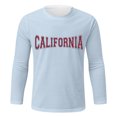 thumbnail image 4 of Mens T-Shirts California Printed Round Neck Long Sleeve T Shirt Graphic Tees Athletic Sport T-Shirt, 4 of 4