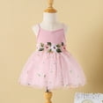 thumbnail image 2 of Mercatoo I𝐧fant Baby Girls Rib-Knit Sleeveless Strap Dress Embroidered Flower Thin Mesh Tutu Su𝐧dress Summer Clothes, 2 of 8