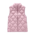 thumbnail image 4 of iOPQO Puffer Vest Women Quilted Vest Lightweight Puffer Jacket Women Puffy Vest Women Womens Winter Clothes Outerwear for Women Travel Jacket for Women Pink XL, 4 of 8