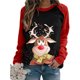 thumbnail image 1 of Puntoco Mujeres Casual Navidad Impresión Raglan Manga Larga Camisas Blusa tops Puntoco Puntoco-2122, 1 of 4