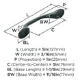 thumbnail image 5 of Amerock Ravino 3 inch Center-to-Center Oil-Rubbed Bronze Cabinet or Furniture Pull, 10 Pack, 5 of 6