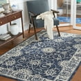 thumbnail image 2 of SAFAVIEH Jardin Wilson Floral Wool Area Rug, Navy/Ivory, 6' x 6' Square, 2 of 8