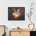 thumbnail image 6 of Lsque Red And Gray Flame Fox Print Wall Art – Decorative Picture for Living Room, Bedroom, and Office (Horizontal), 6 of 6
