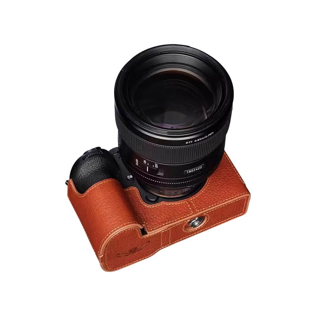 Leather Camera Case For A9 Mark Iii, Cowhide Camera Half Protective K7H7 Bo