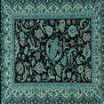 thumbnail image 1 of Ahgly Company Indoor Square Persian Light Blue Traditional Area Rugs, 5' Square, 1 of 4