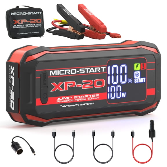 Antigravity XP-20 Jump Starter 4000 Peak Amps, 12V Lithium Car Battery Booster & Portable Power Bank, 20,000mAh with USB-C PD 100W