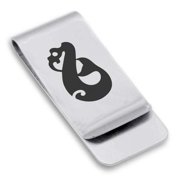Stainless Steel Manaia (Guardian Spirit) Maori Symbol Classic Slim Money Clip Credit Card Holder