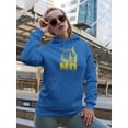 thumbnail image 2 of Grumpy Cat Face Art In Yellow Hoodie Women -T-Line Designs, Female x-Large, 2 of 4