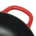 thumbnail image 4 of Crock Pot Artisan 5 Quart Cast Iron Braiser Everyday Pan With Borasilicate Lid - Red, 4 of 9