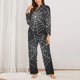 thumbnail image 2 of Balery A Web With A Spider Conjunto de Pijama con Estampado para Mujer, Conjunto de Dos Piezas con Manga Larga, Ropa de Dormir Suave con Bolsillos, Pijamas Cómodos-XX-Large, 2 of 7
