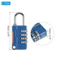 thumbnail image 2 of Uxcell 4 Digit Combination Lock Security Cable 1 Set Outdoor Padlock Lock Chain Blue 5Ft, 2 of 7