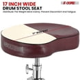 thumbnail image 5 of Drum Throne Padded Guitar Stool Saddle Drummer Seat for Adults & Kids - Cherry, 5 of 10