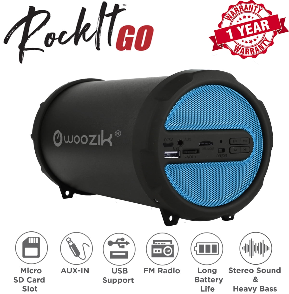 Rechargeable Portable Wireless Speaker Outdoor Portable AM/FM USB SD Portable Audio & Headphones