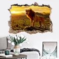 thumbnail image 2 of Adhesivo de pared 3D de PVC realista con león rugiendo, 50 x 70 cm, 2 of 2