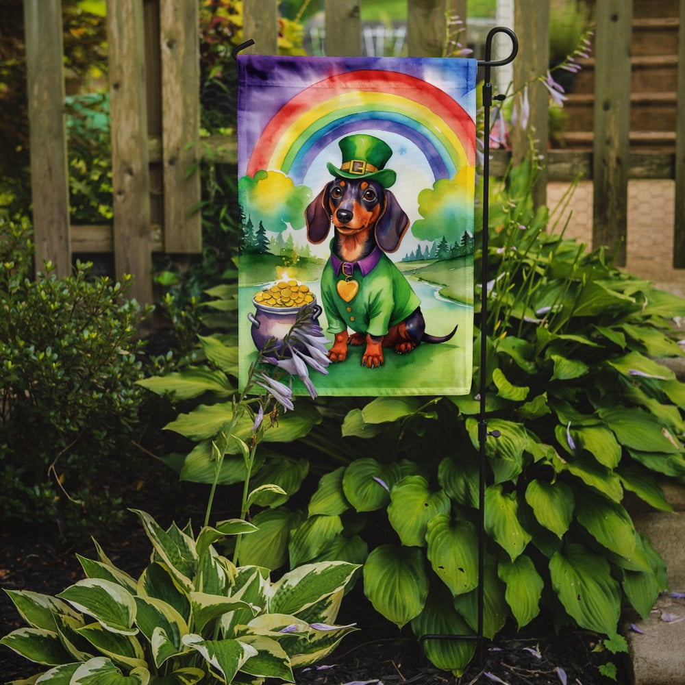 Dachshund St Patrick's Day Garden Flag 11.25 in x 15.5 in