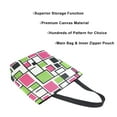 thumbnail image 3 of FORMRS Womens Canvas Tote Bag with Zipper Inner Pocket Shoulder Handbag, Abstract Geometric, 3 of 7