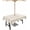 Beige White, variant on Outdoor Tablecloth with Umbrella Hole Rectangle - 60x84 Inch Patio Table Cloth Waterproof Zipper Table Cover for Spring Summer Garden Party Picnic, Summer Lemon