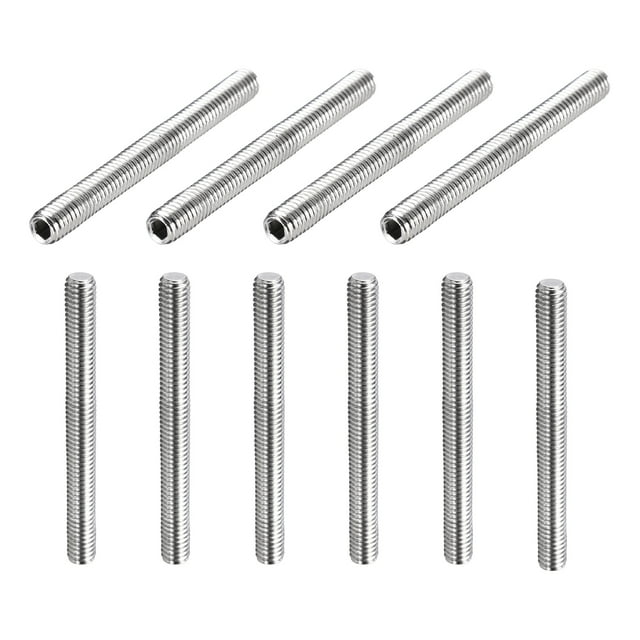 10 Pcs M6-1 x 60mm Tornillos de fijación, Tornillos de cabeza Allen de punto cóncavo de acero inoxidable 304 con accionamiento de hexágono interno