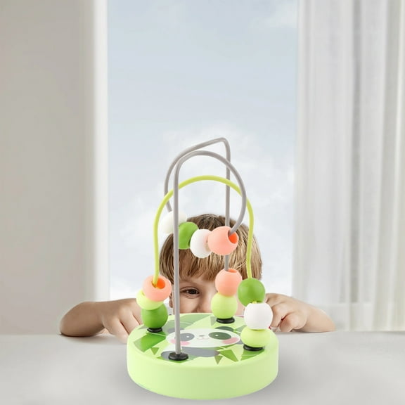 CYBIBO Bead Maze Toys for Toddlers 1-3, Wooden Montessori Toys, Educational Counting Learning Circle Toys for Kids, Classic Gifts for Boys Girls Baby