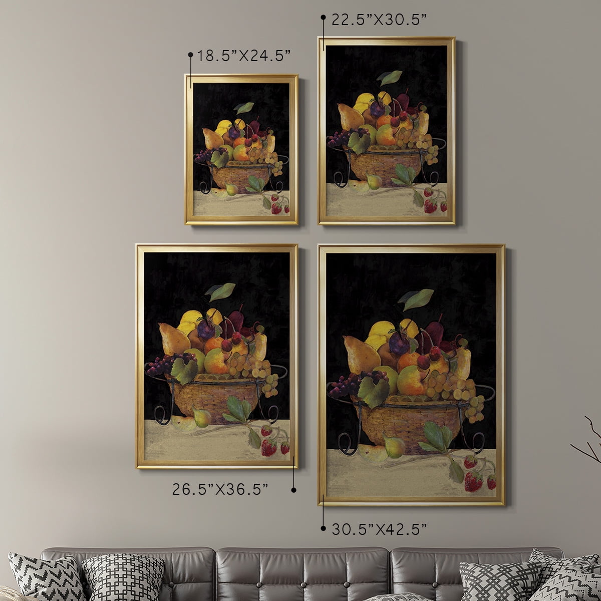 Fruit Basket II Revisit Premium Framed Print - Ready to Hang