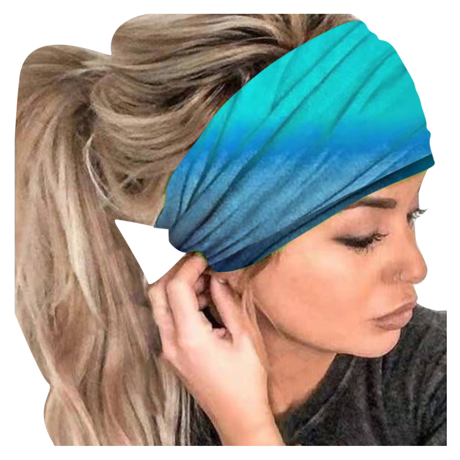 Bandana Headband Elastic Silky Hairband Headwear Fashion Yoga Twisted Head Wrap