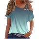 thumbnail image 1 of Tops de Ajuste Suelto para las Mujeres Moda Impresa Doble Suspensión Manga Corta Top Suelto, Blusa Casual Ligera, 1 of 5