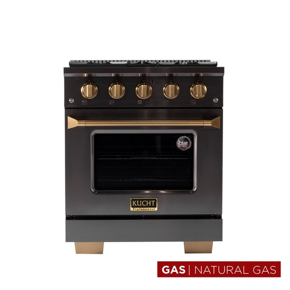 Gemstone Professional 30-in Natural Gas Range in Titanium Stainless Steel