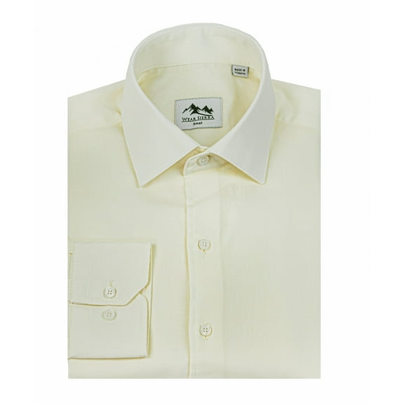 Wear Sierra Top Shelf Men's Cotton Long Sleeve Button Up Shirts in Classic Off-White
