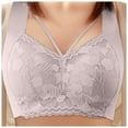 thumbnail image 2 of Wirefree Seamless Lace Bra for Women Comfortable Mesh Padded Soft Smoothing Underwire Free Support, 2 of 3