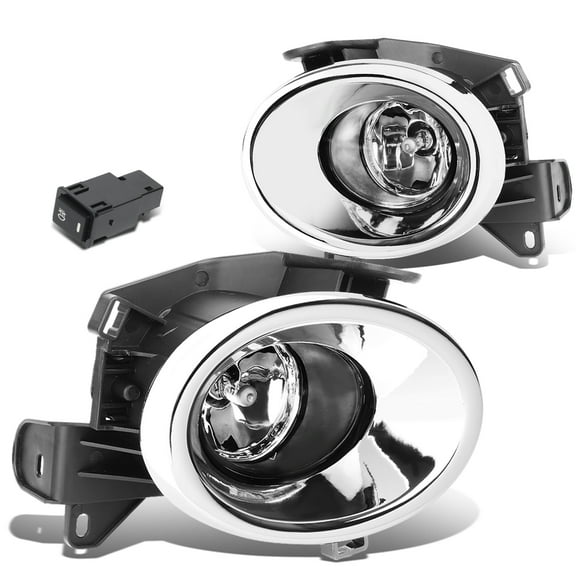 DNA Motoring FL-ZTL-266-CH For 2013 to 2016 Nissan Pathfinder R52 Pair Front Bumper Driving Fog Light Lamp Switch Clear Lens 14 15