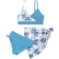 thumbnail image 4 of Girls Swimsuit Girl's Cute Two Piece Sun Beach Rash Guard and Swim Shorts Girls Bathing Suit Blue 15-16 Years, 4 of 4