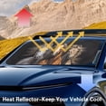 thumbnail image 6 of HUIACONG Three Horses Portrait Foldable Car Windshield Sun Shade for Trucks Vans Car Accessories Keeps Vehicle Cool Sun Visor Protector Sunshade, 6 of 7