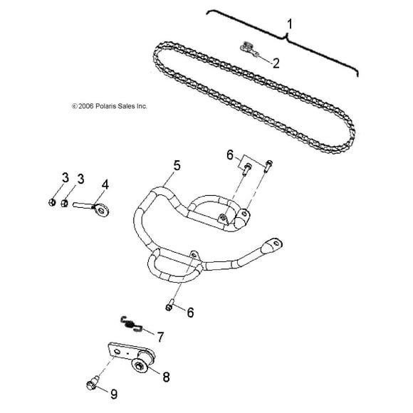 Polaris Torsion Spring, Genuine OEM Part 0451687, Qty 1