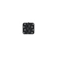 thumbnail image 2 of Deltana S44R51B 4" x 4" x 5/8" Radius Hinge; Flat Black Finish, 2 of 3